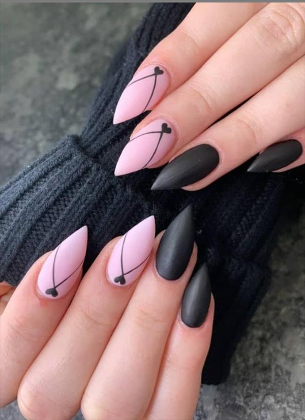 Nails Design Charming short acrylic heart nails to try for your