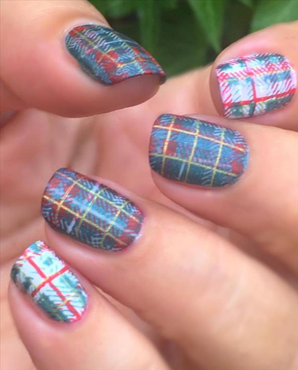 How to make plaid nails? Let's diy plaid nails 2021!