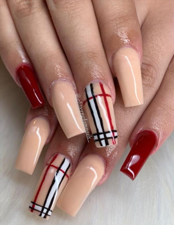 How to make plaid nails? Let's diy plaid nails 2021!