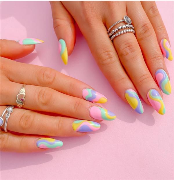 30 Acrylic pastel nail designs for the short nail shape Cozy living