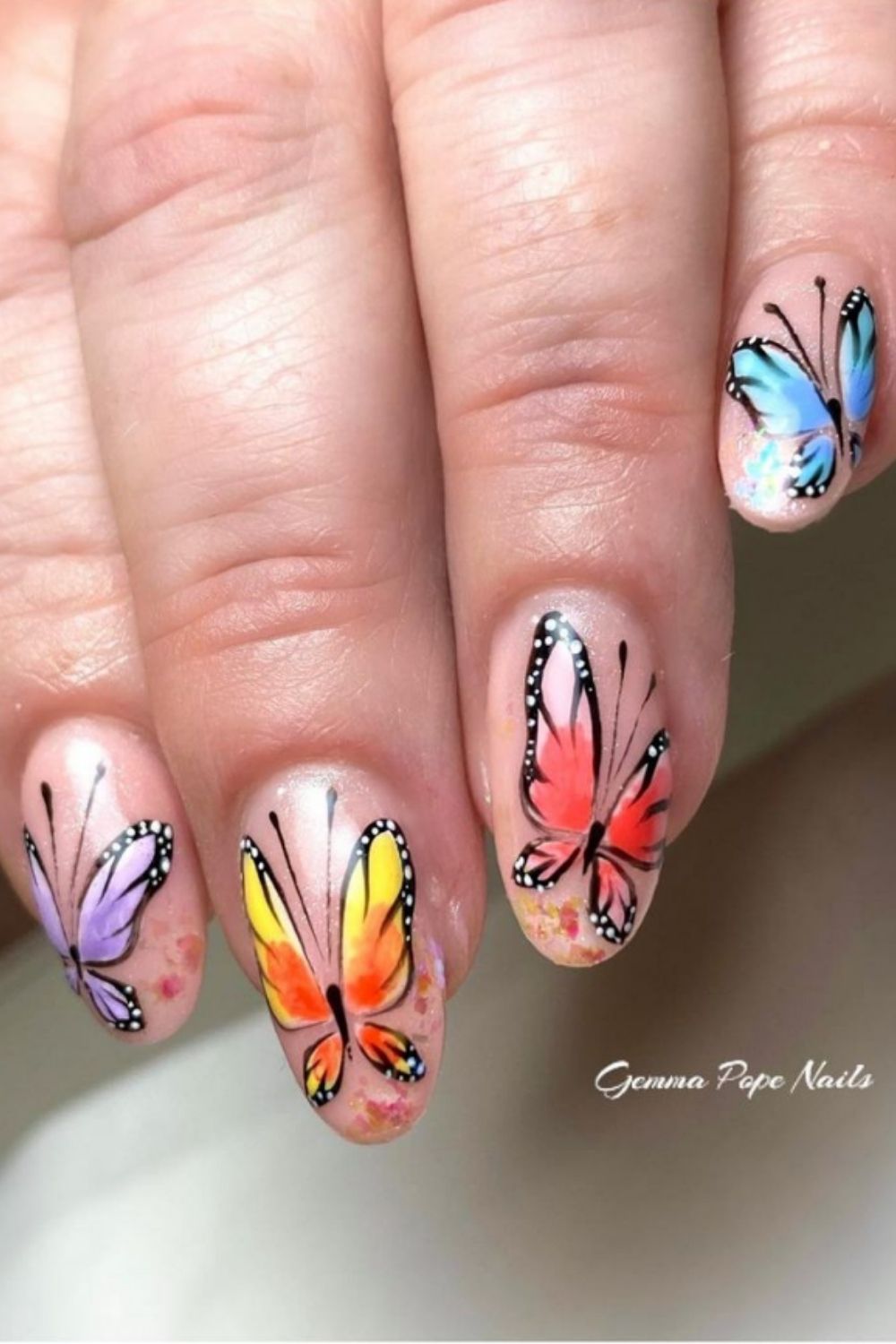Butterfly nails best acrylic nails art design for 2021