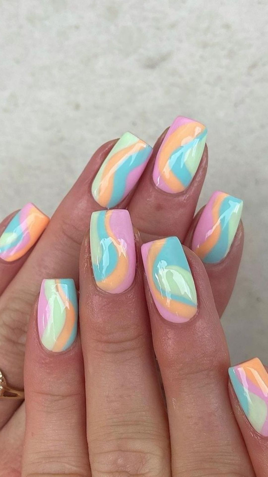 Short square acrylic nails design to rock your Fall days 2021