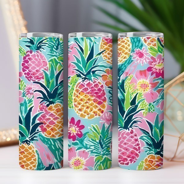 DO Sublimation Tumbler Wrap Tropical Preppy