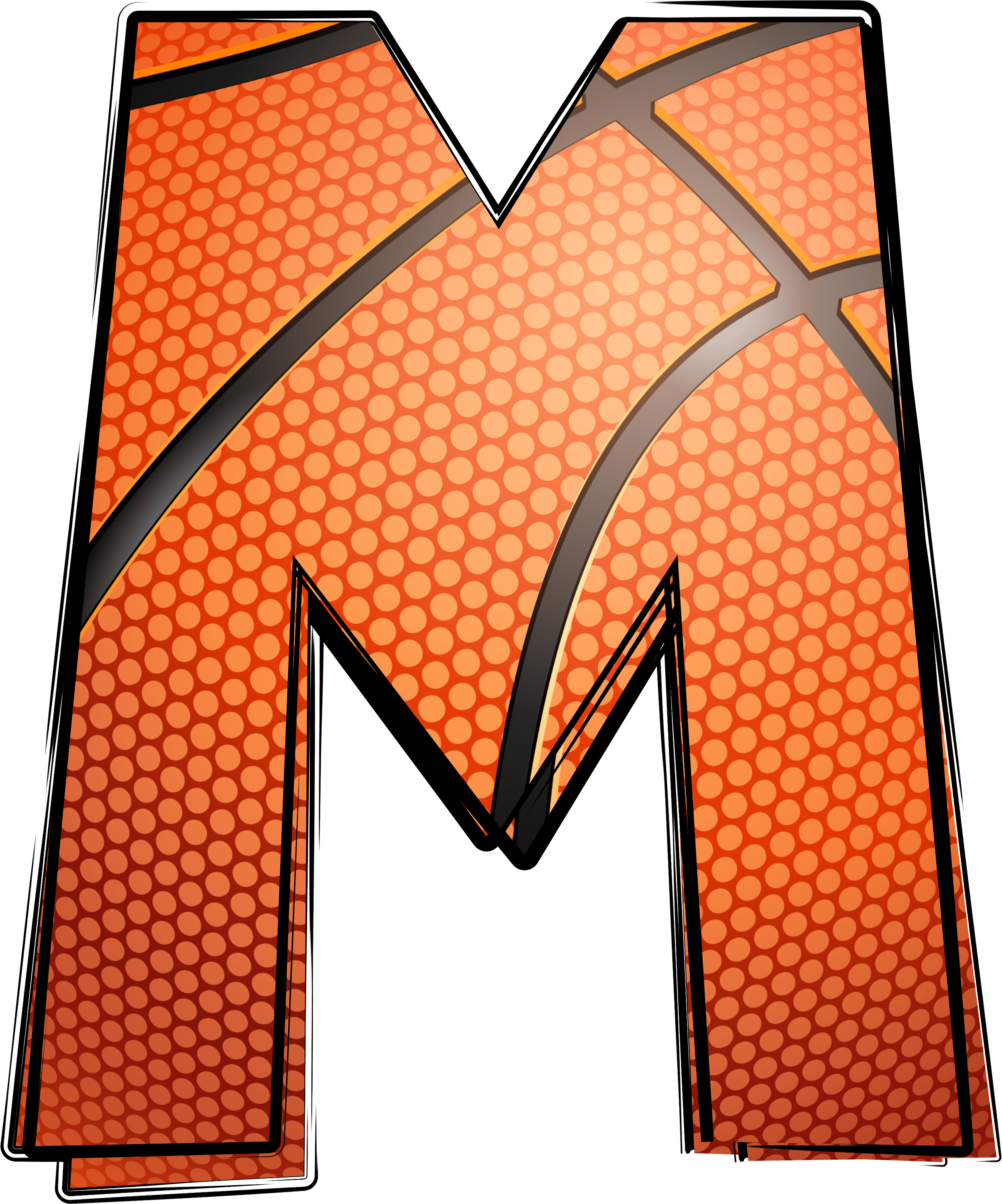 Basketball Letter M