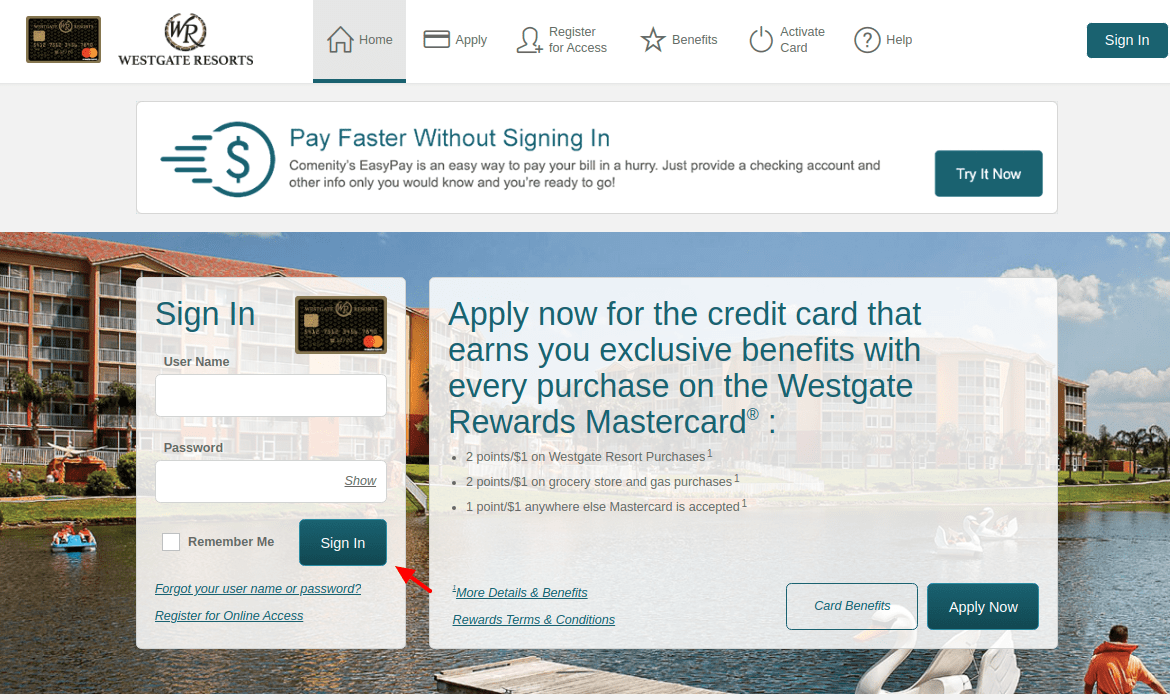 Login To Your Westgate MasterCard Account