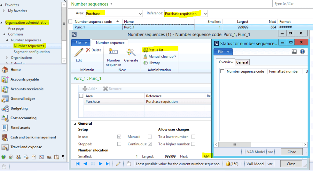 Cannot create a record in Purchase requisition (PurchReqTable