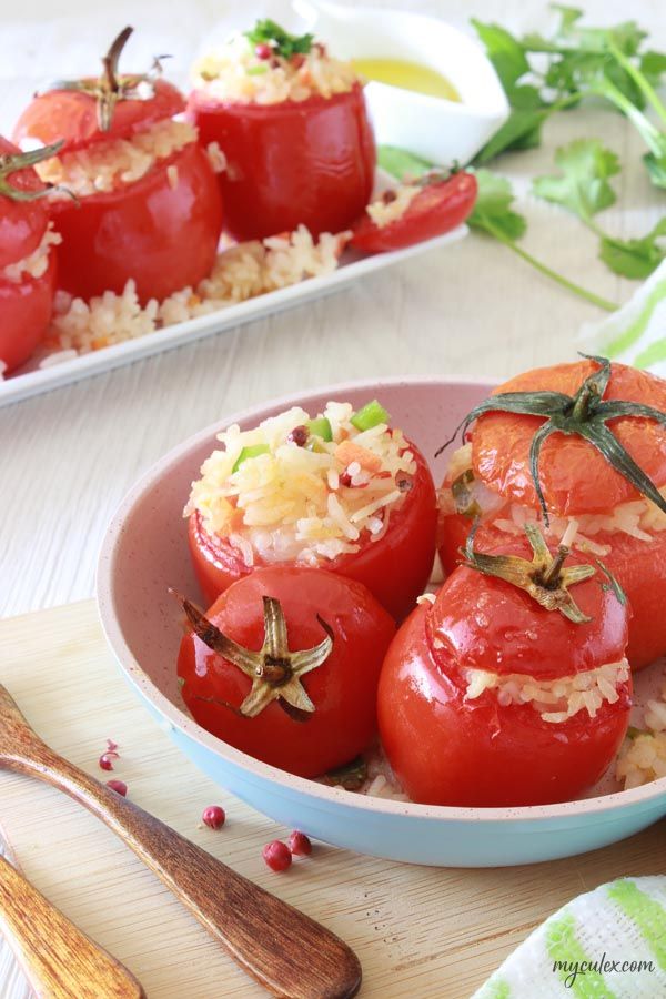 Pink Peppercorn Risotto Stuffed Tomato • My Culinary Expressions