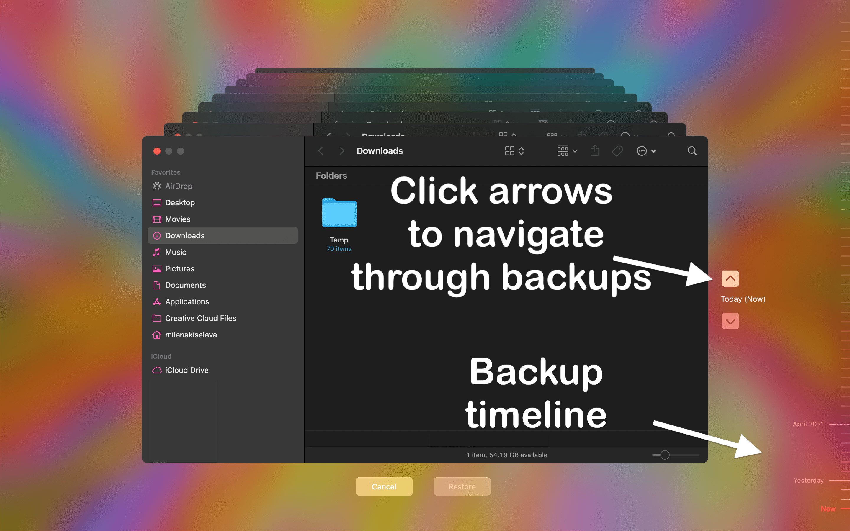 How to make Time Machine backup to external storage drive