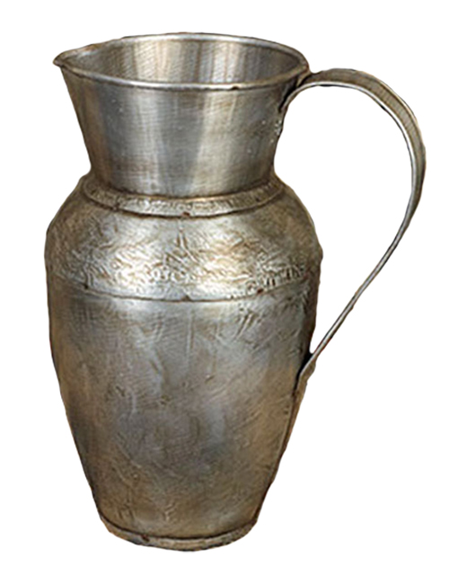Decorative Metal Medium Riveted Pitcher Indoor Decor Amish Style Get