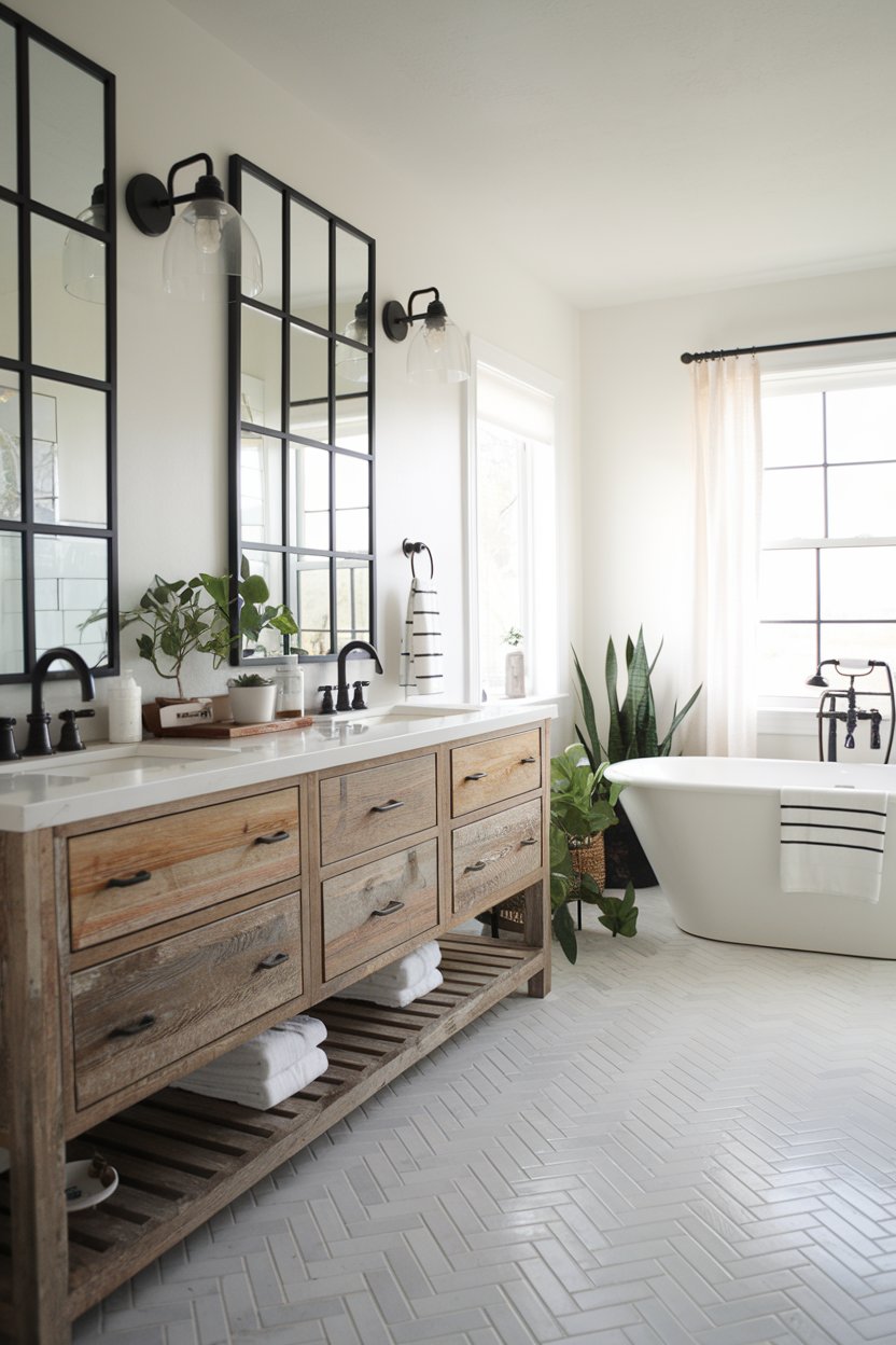 12 Modern Farmhouse Bathrooms to Inspire Your Next Renovation My