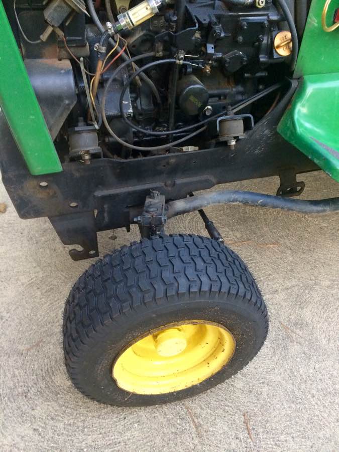 Replacing tires on the John Deere lawn tractor My Desultory Blog