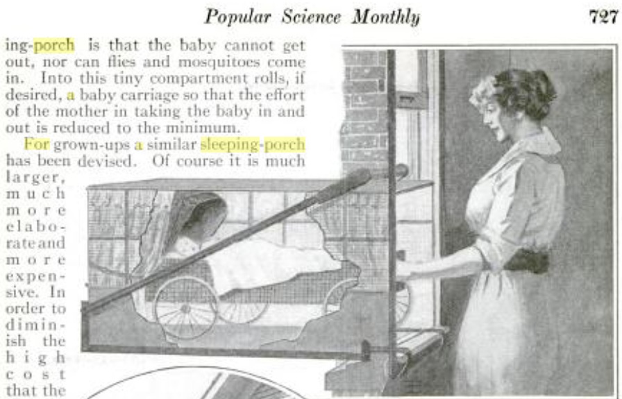 A baby sleeping porch What were they thinking? My Desultory Blog