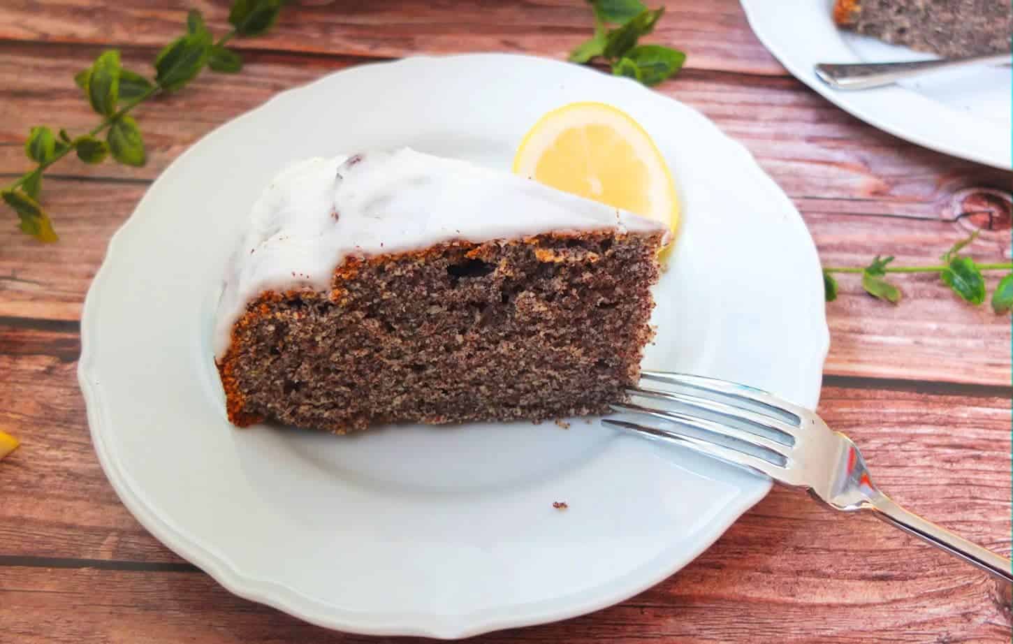 German Poppy Seed Cake with a Lemon Icing My Dinner