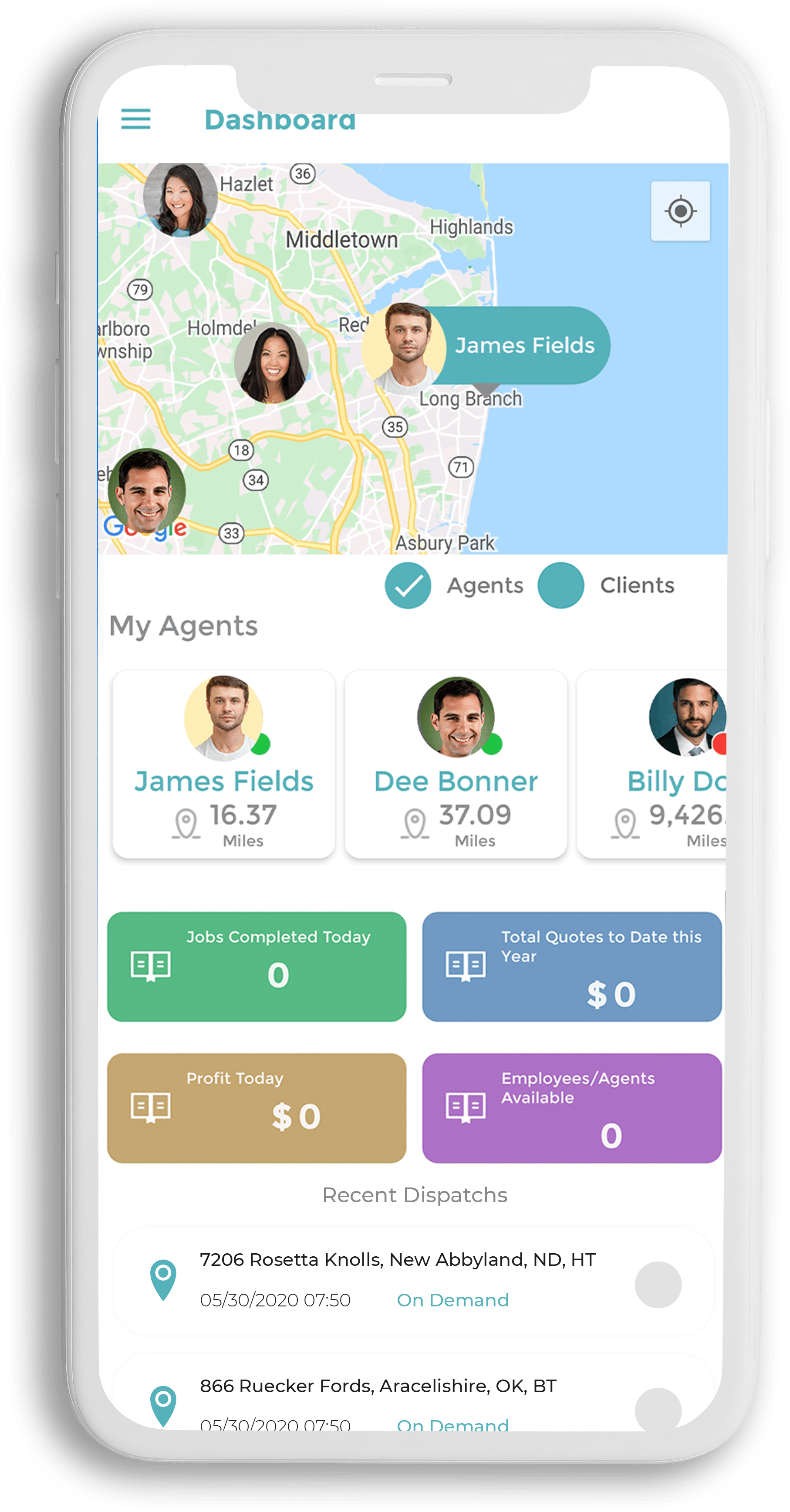Dispatcher App Dispatch, Track and Manage your team