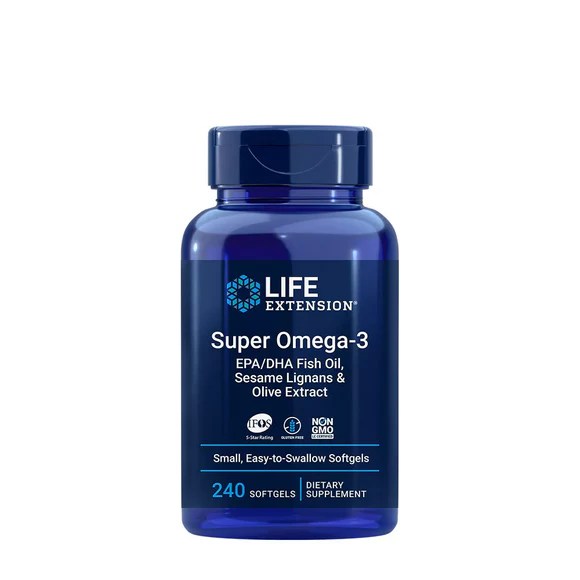 LIFE EXTENSION SUPER OMEGA3 PLUS EPA/DHA FISH OIL, SESAME LIGNANS, OL
