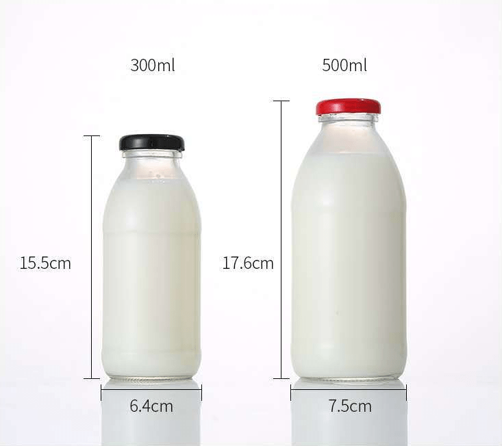 Wholesale 320ml glass milk bottle with lids Glass Bottle & Jars Wholesale MyEasyGlass