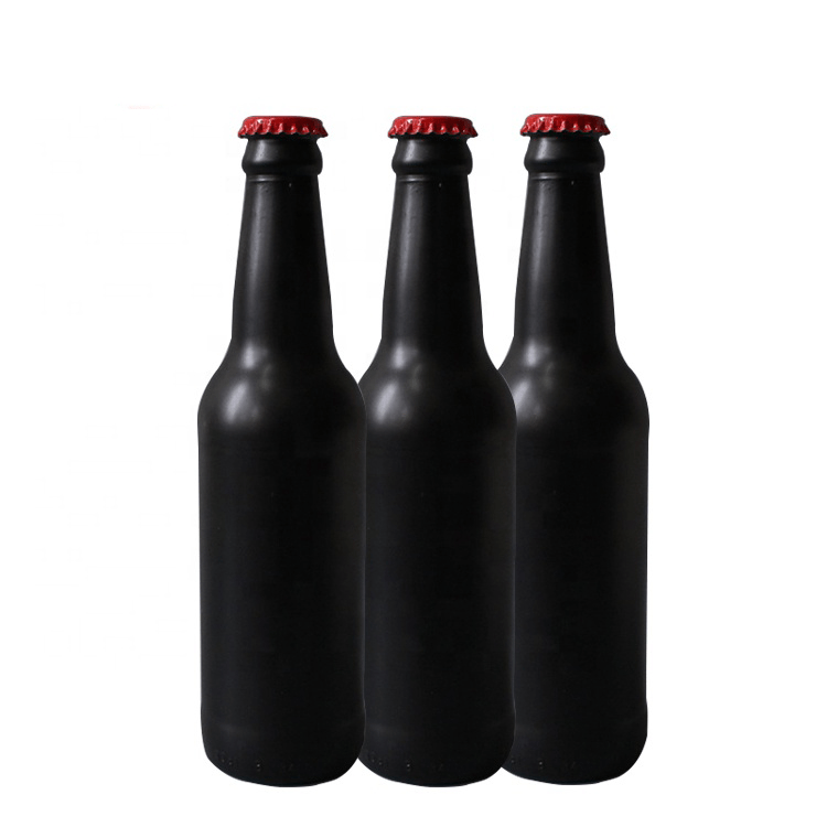 Frosted black 330ml beer glass bottle Glass Bottle & Jars Wholesale MyEasyGlass