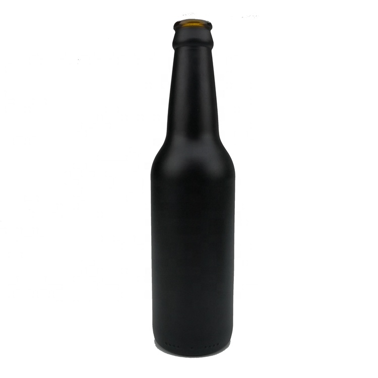 Frosted black 330ml beer glass bottle Glass bottle manufacturerMC Glass
