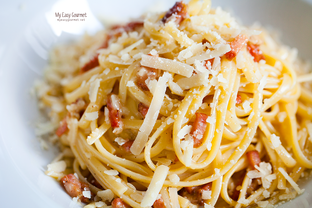 Creamy Pasta Carbonara My Easy Gourmet