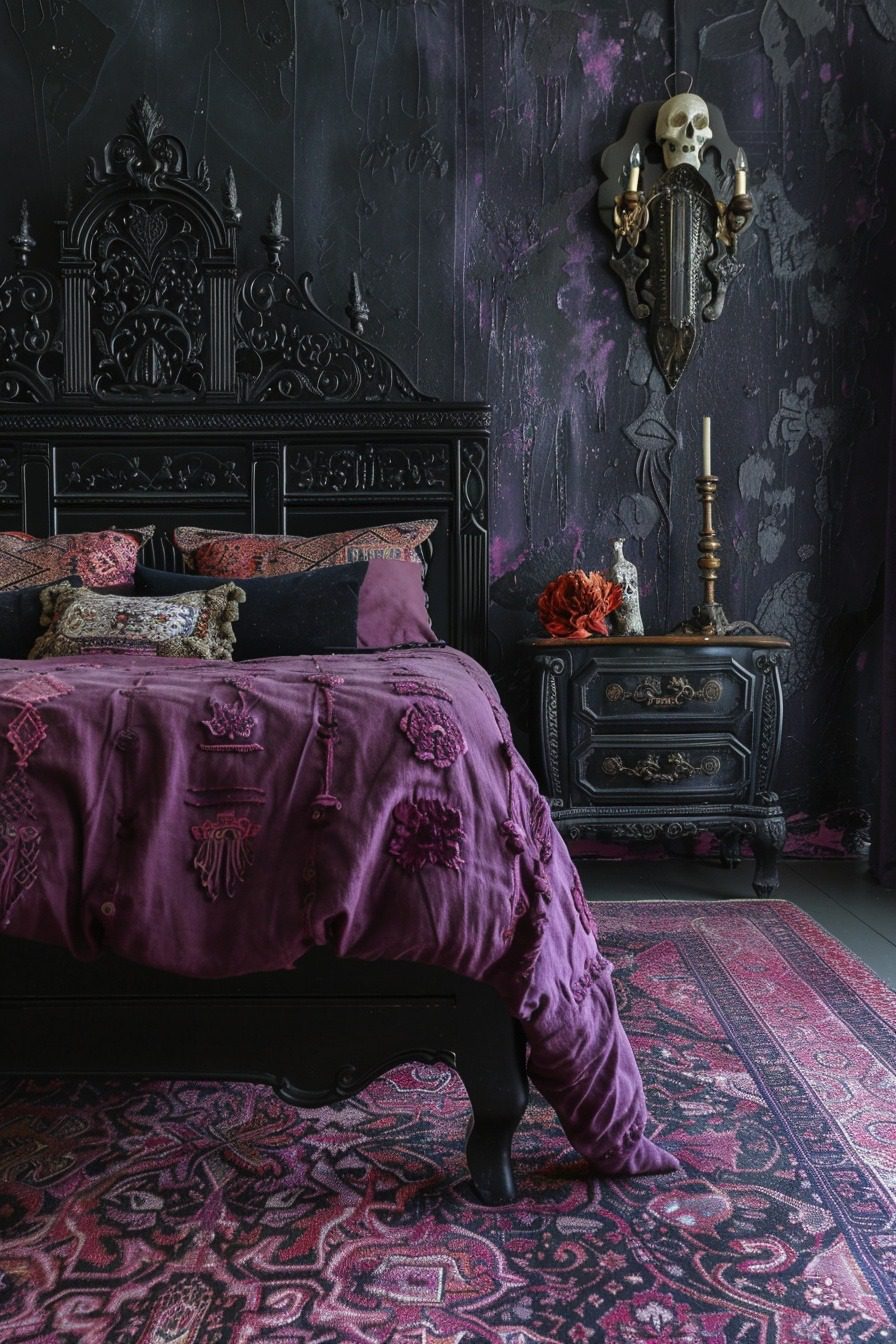 29 Goth Boho Bedroom Designs for an Edgy and Eclectic Space My