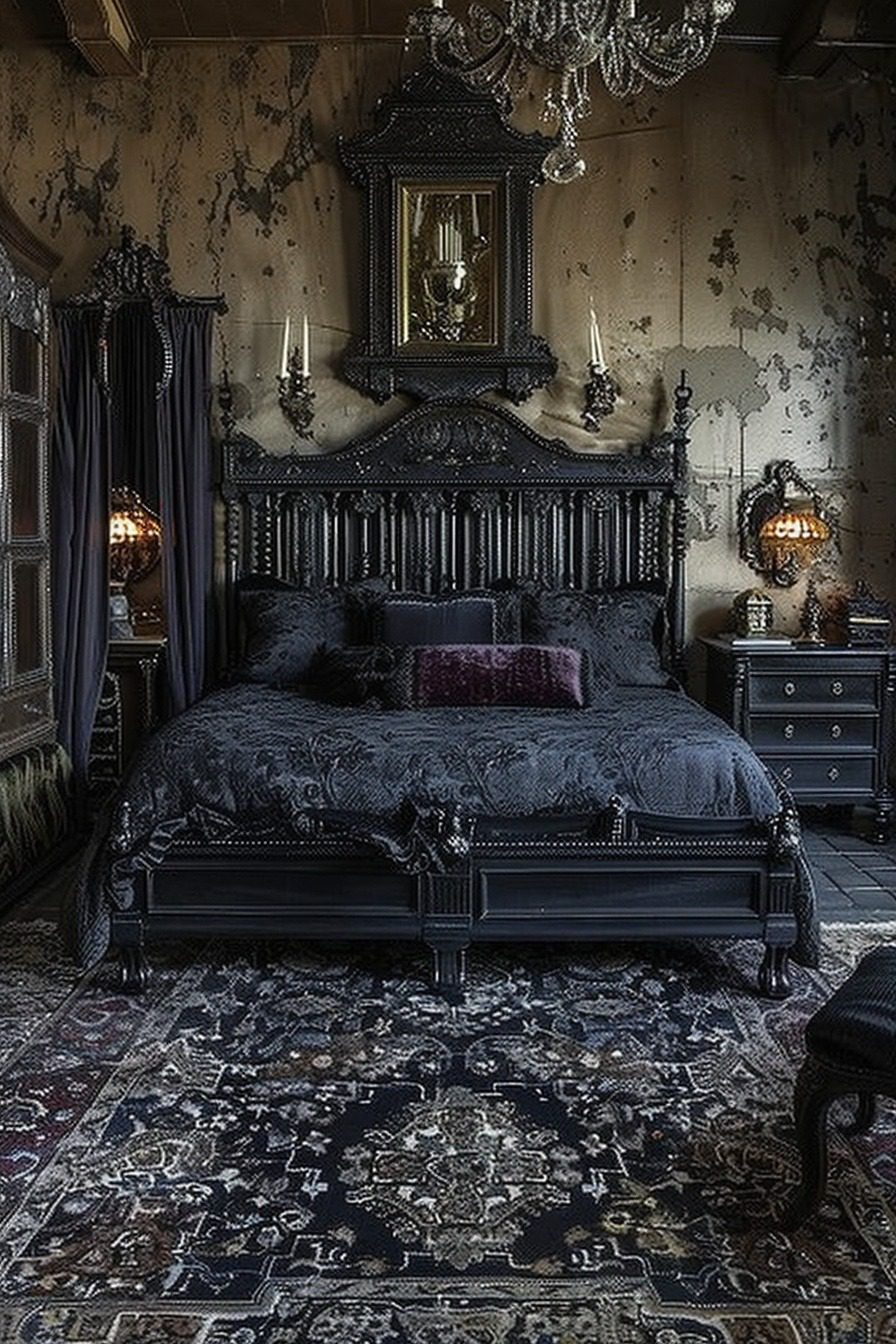 29 Goth Boho Bedroom Designs for an Edgy and Eclectic Space My