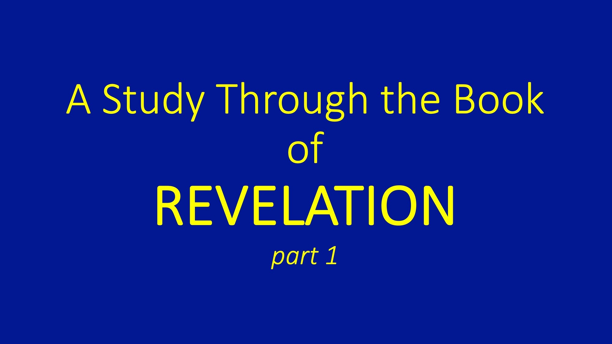 Revelation Part 1 CEIC