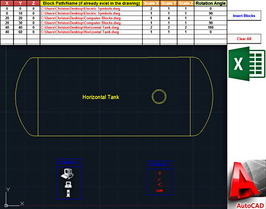 Insert Blocks In AutoCAD Using Excel &amp; VBA My Engineering World