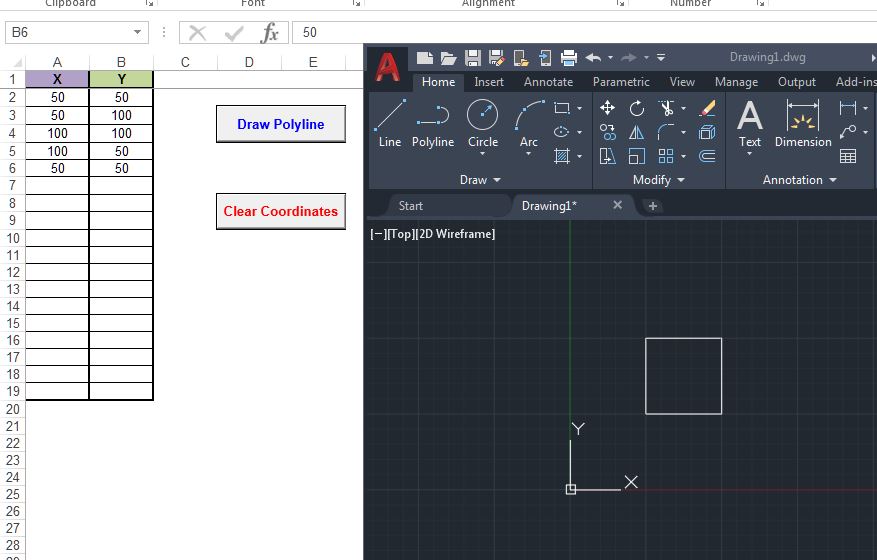 Draw A Polyline In AutoCAD Using Excel VBA My Engineering World