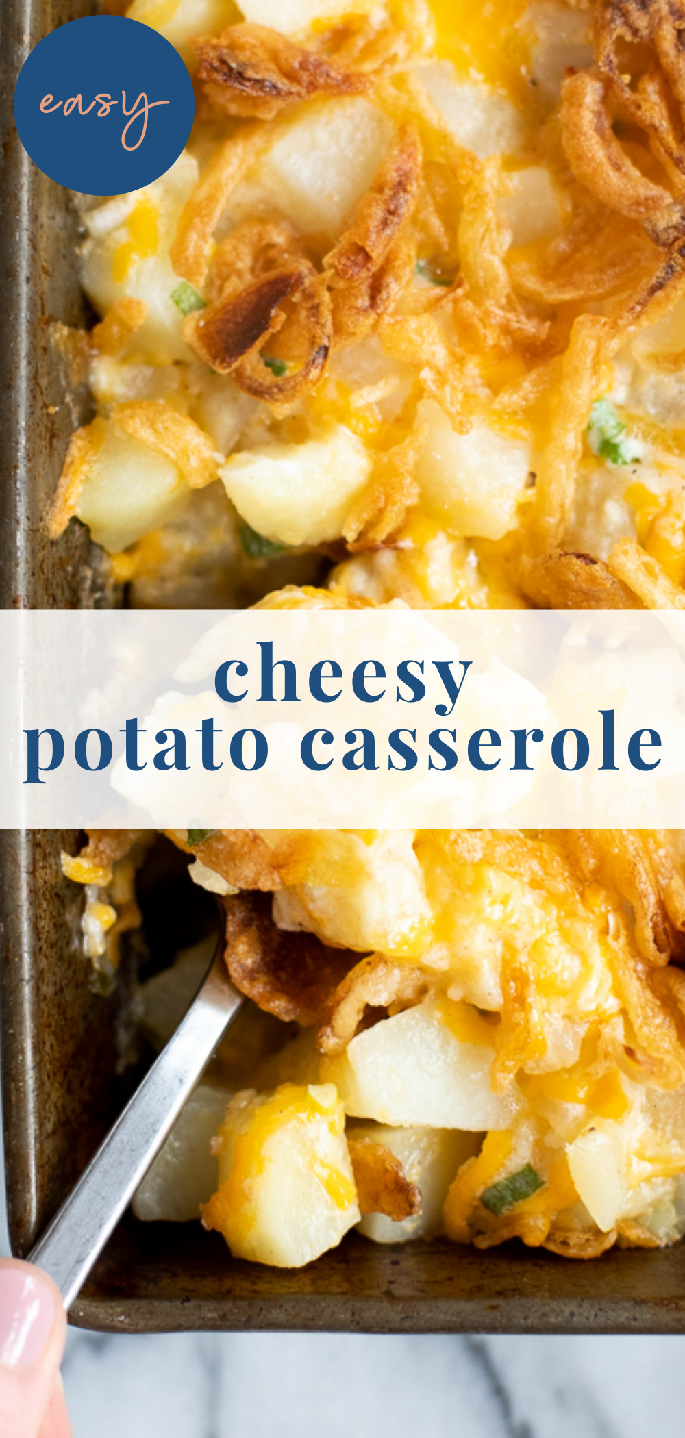 Easy Cheesy Potato Casserole with Diced Potatoes 10 Min Prep