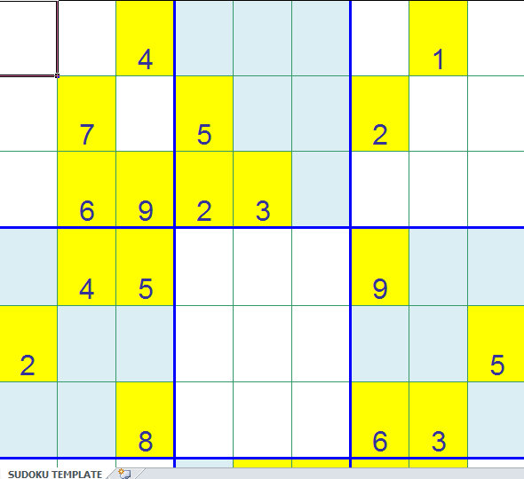 Sudoku Spreadsheet Excel Template Sudoku Speadsheet