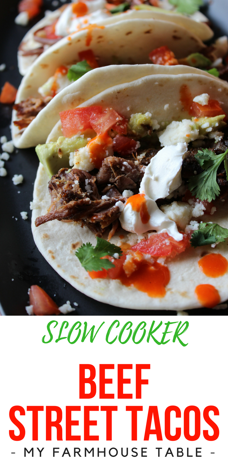 Slow Cooker Beef Street Tacos My Farmhouse Table