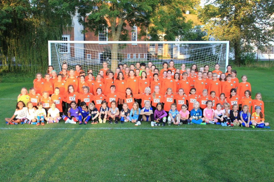 Girls Football Group Shot