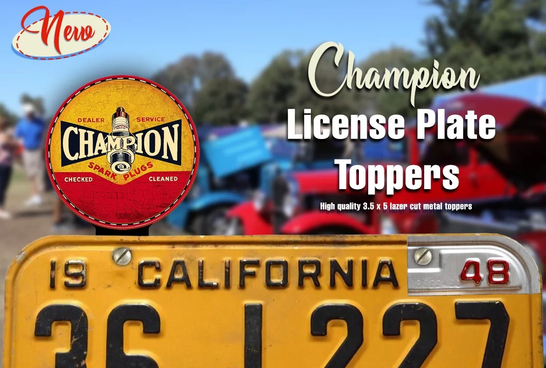 Champion License Plate Topper The FlatSpot