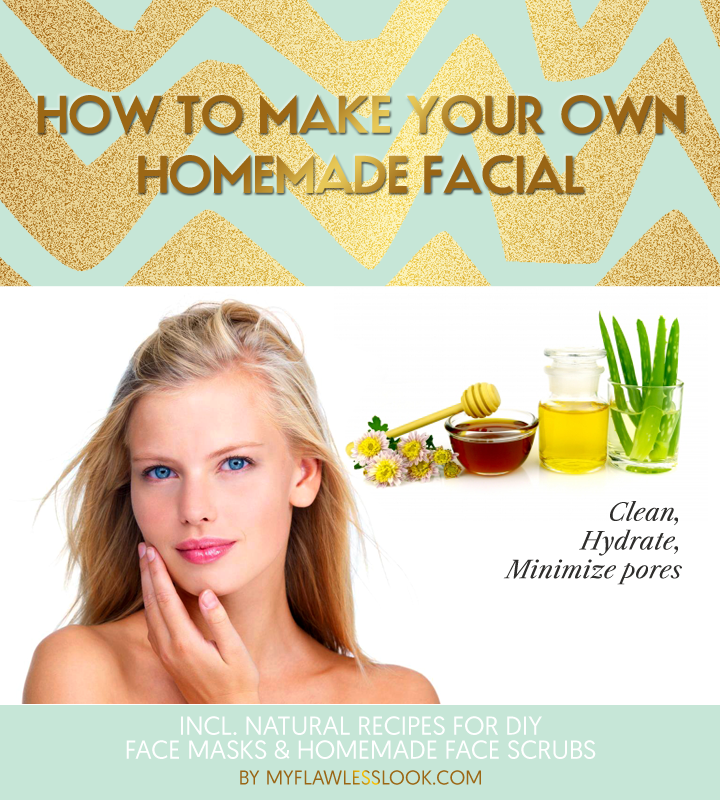 Homemade Facial DIY at home to clear skin, hydrate and minimize