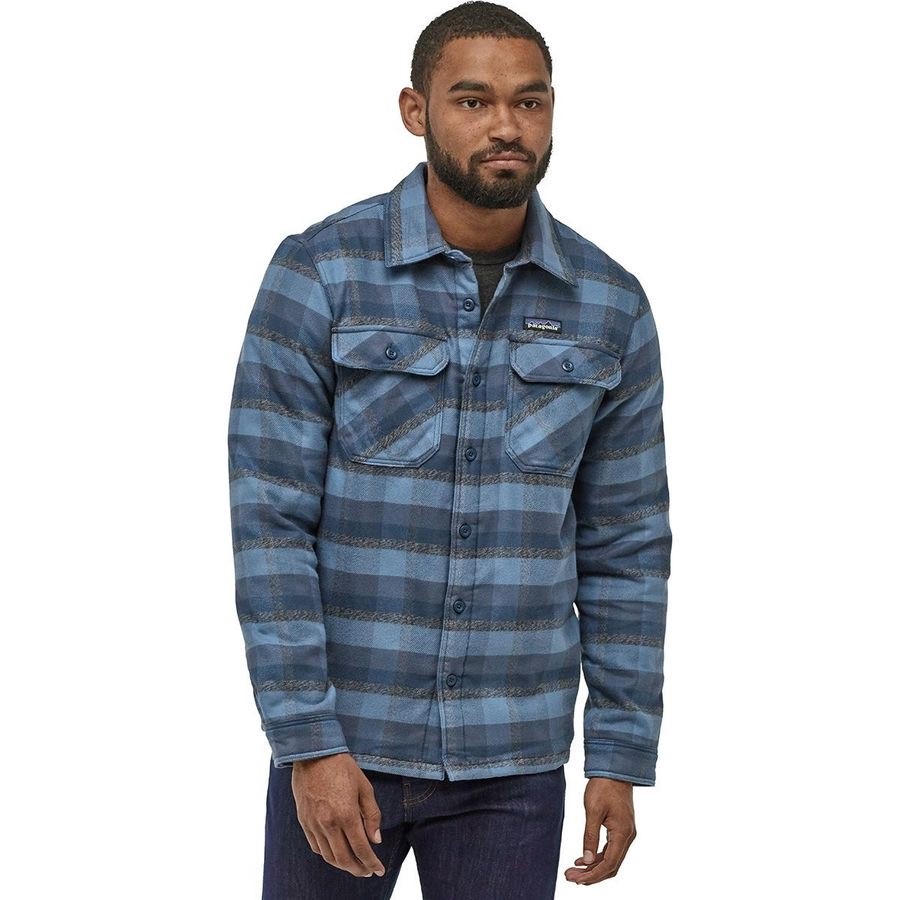 Patagonia Men's Insulated Fjord Flannel Jacket Premium fly f