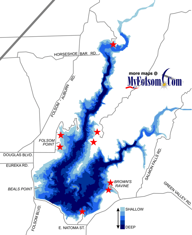 Folsom Lake Topography Map