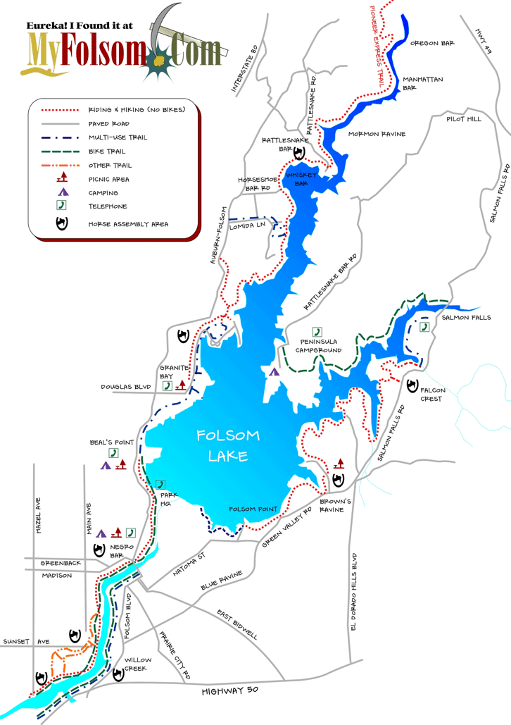 Folsom Lake Trails Map