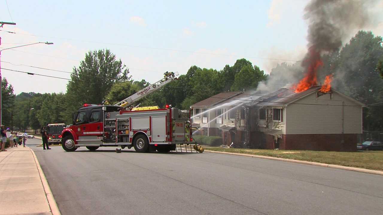 Four families displaced after Thomasville apartment fire