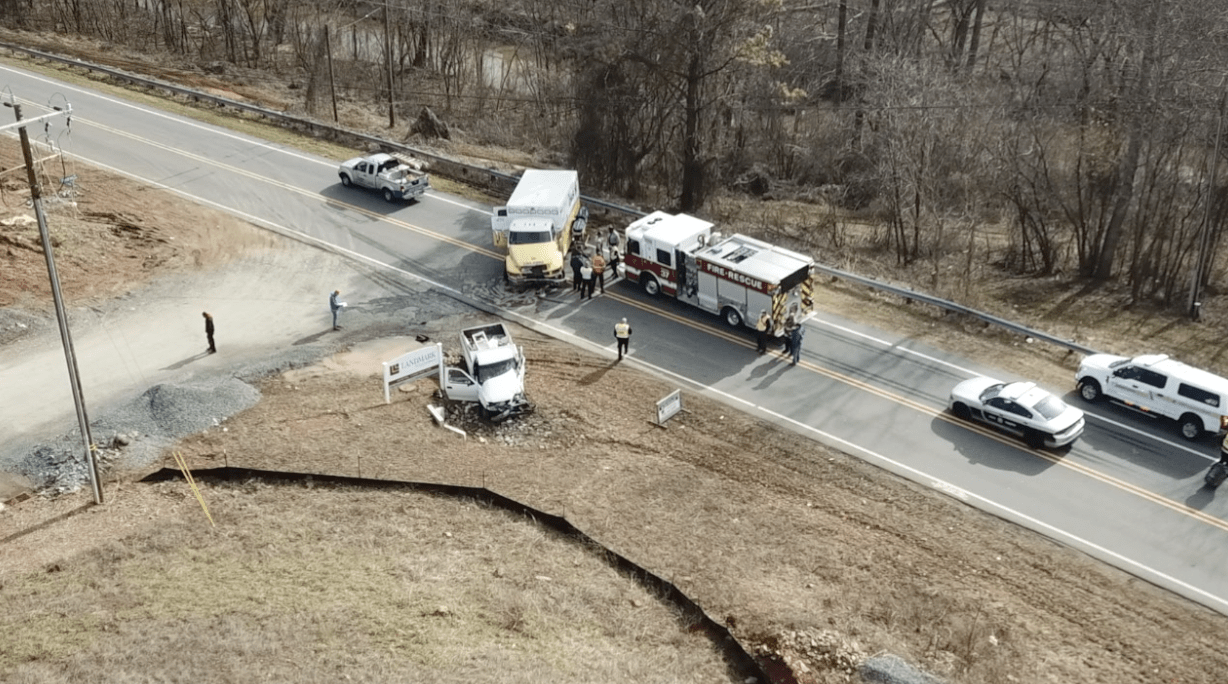 1 injured in crash involving EMS truck on Rock Creek Dairy Road, near I
