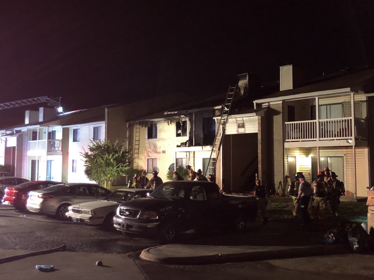Nearly 50 firefighters respond to apartment fire on Sails Way in