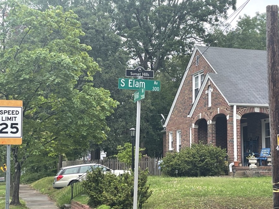 South Elam Avenue between Sylvan Road, Berkley Place in Greensboro