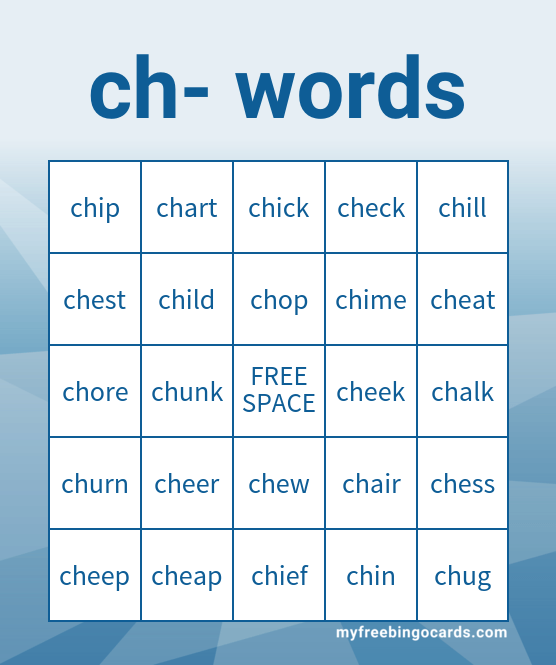 ch words bingo