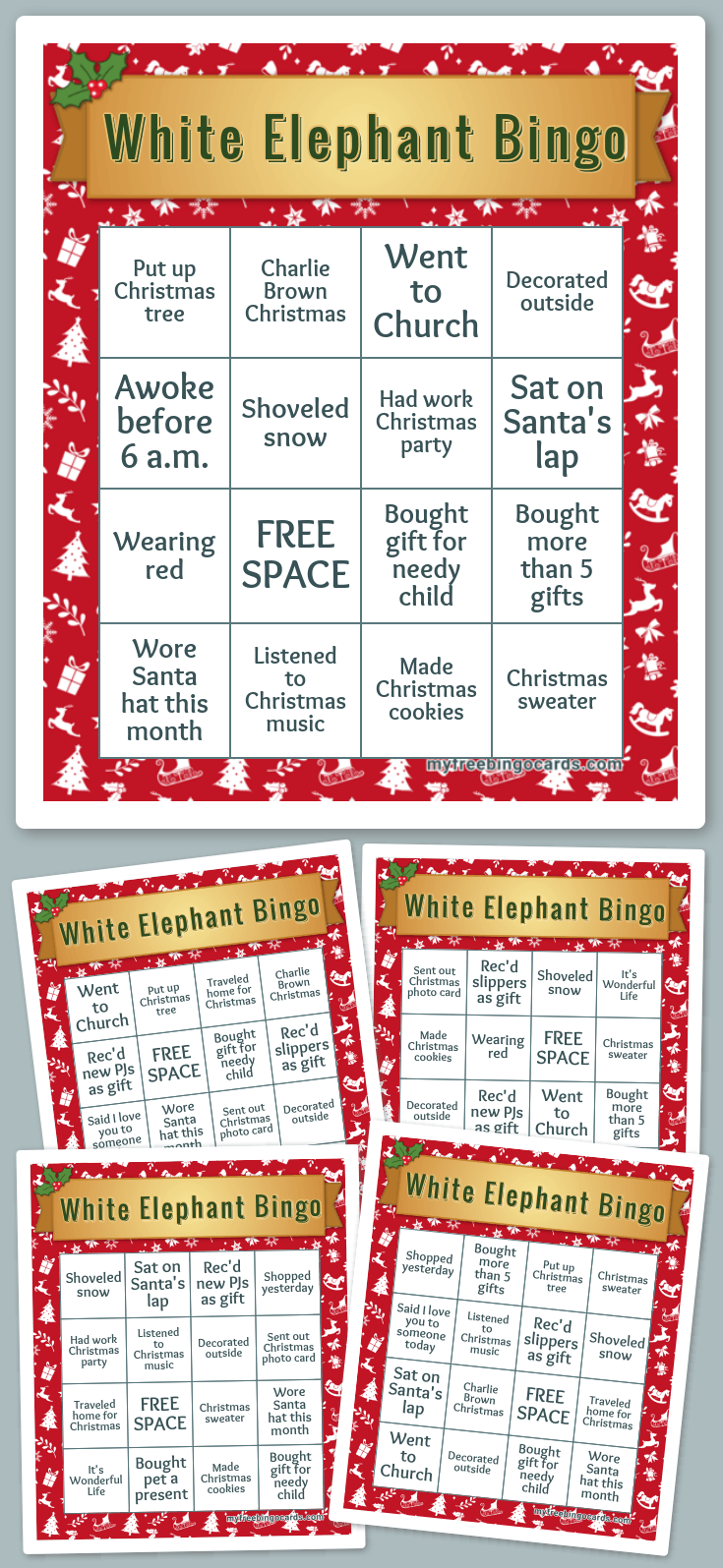 Virtual White Elephant Bingo