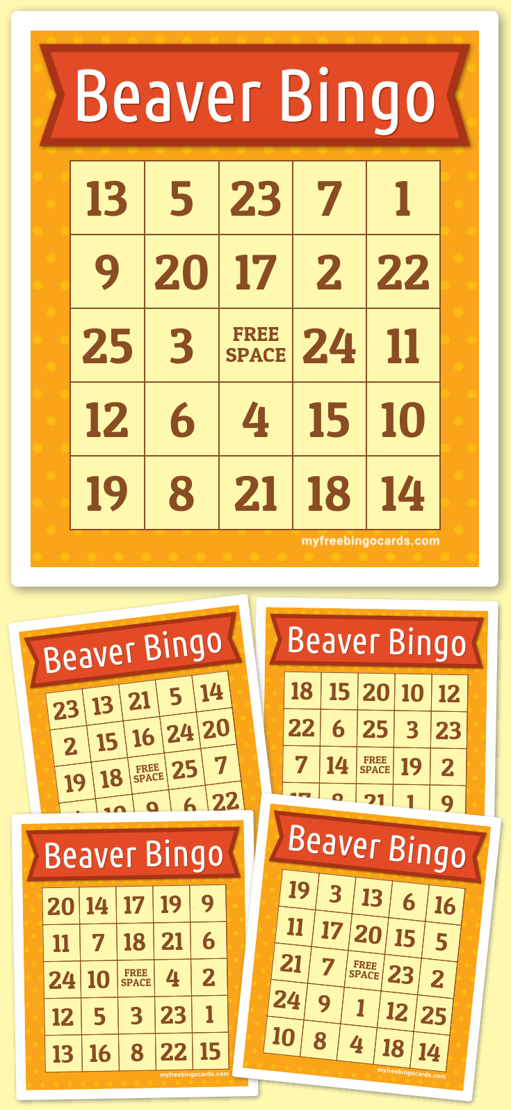 Virtual Beaver Bingo