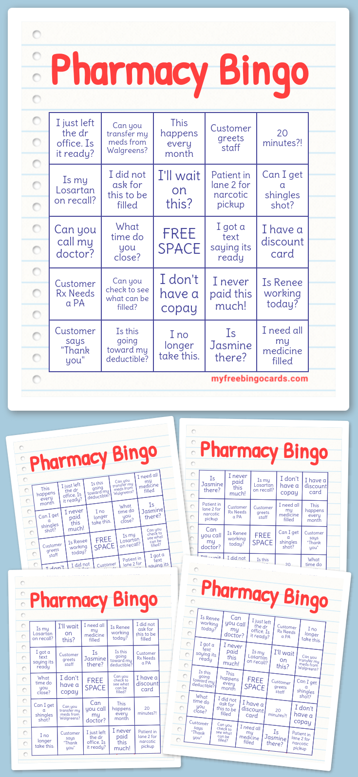 Virtual Pharmacy Bingo