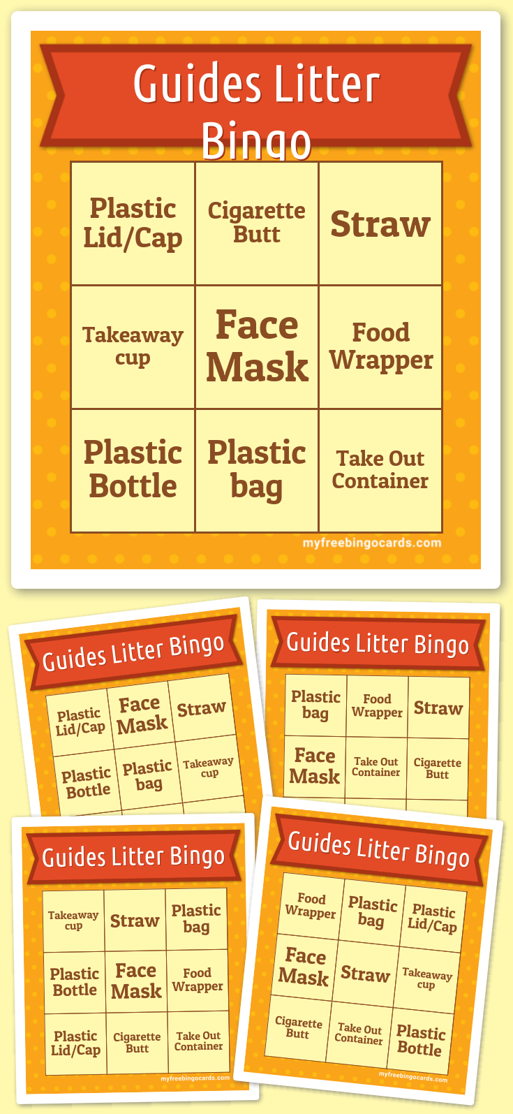 Virtual Guides Litter Bingo
