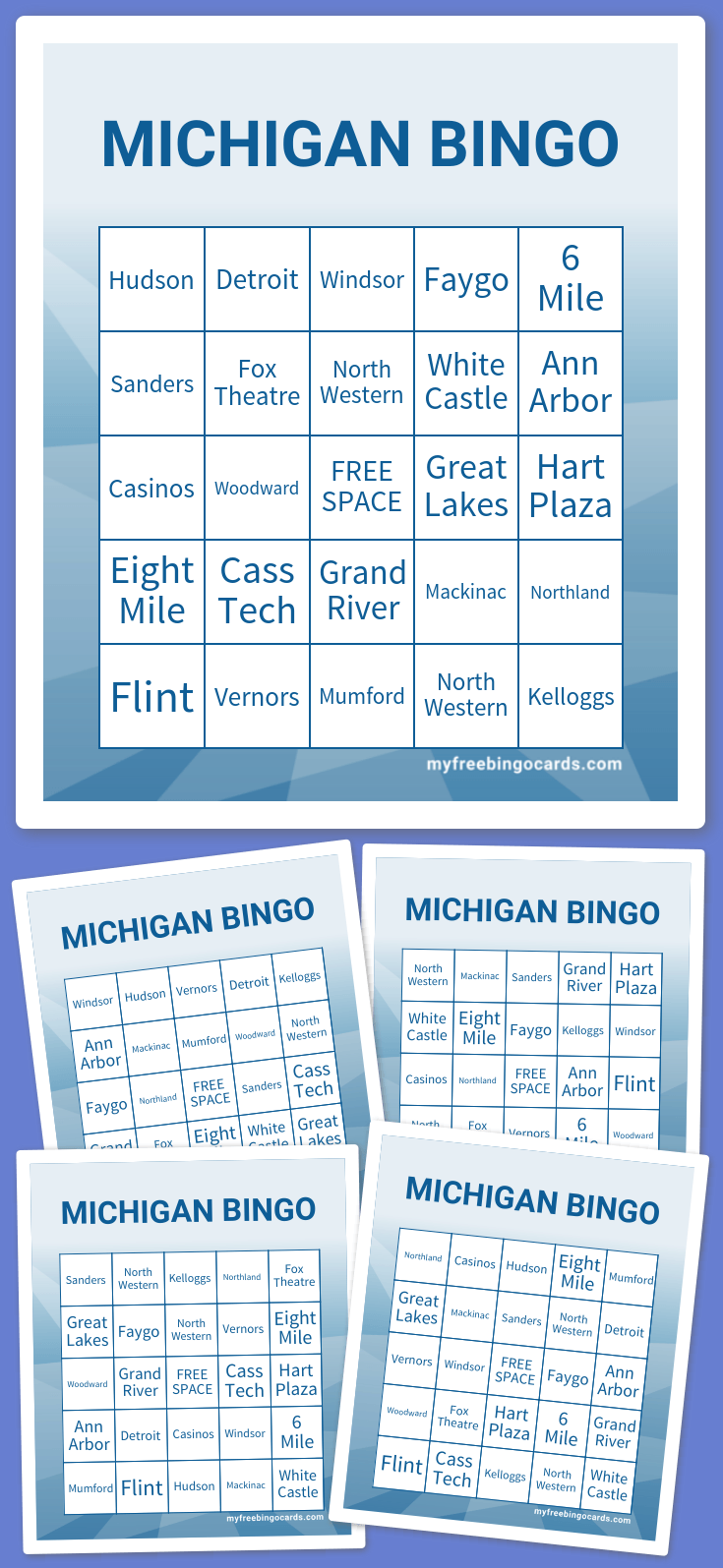 Virtual MICHIGAN BINGO