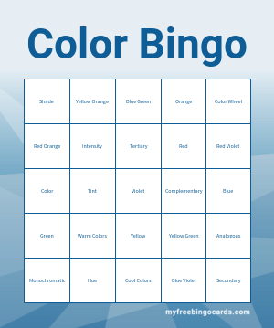 Print 100+ Color Bingo Cards