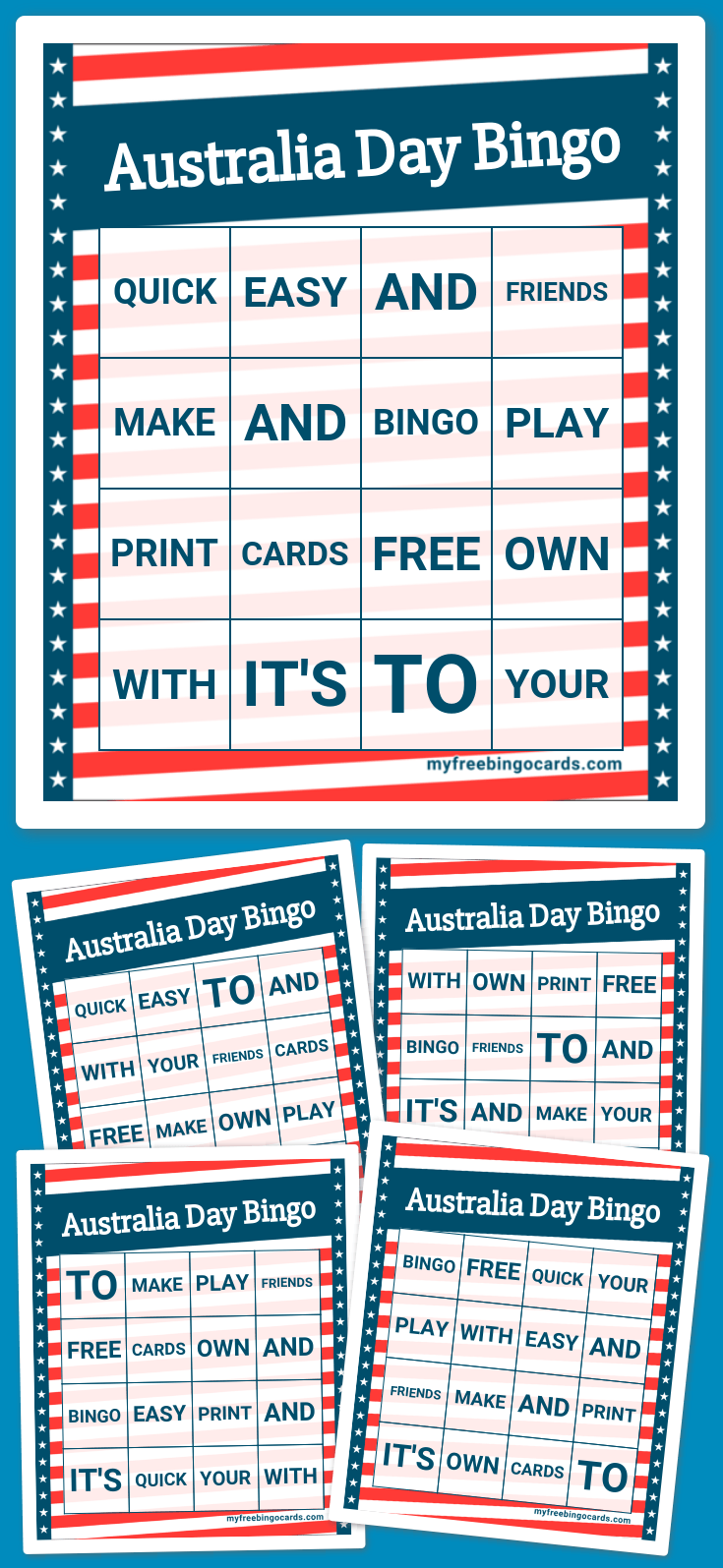 Virtual Australia Day Bingo