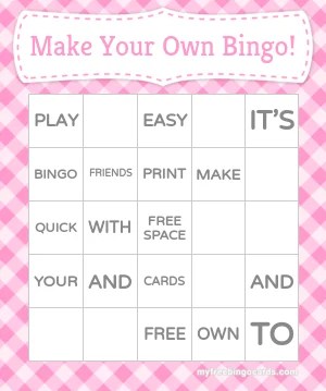 Print 100+ Make Your Own Bingo! Cards